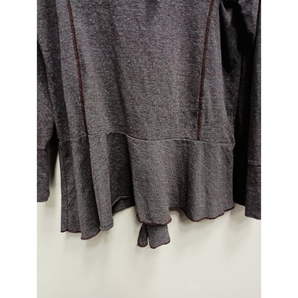 LUR Womens Lagenlook Hoodie Medium Purple Blue Asymmetrical Sustainable Pullover - Picture 2 of 8